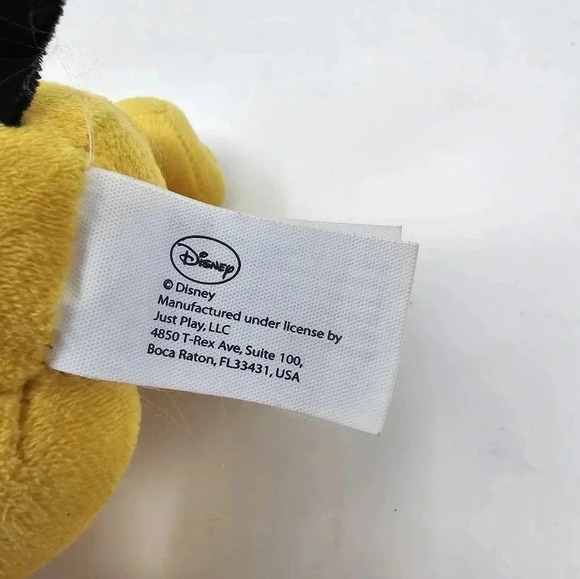 Just Play Disney Pluto Dog 7" Sitting Plush Stuffed Animal Yellow Puppy - Picture 8 of 9